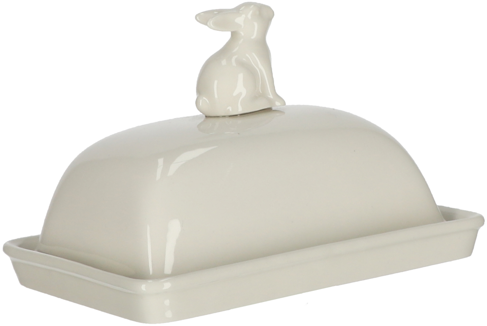 Buttedose, groß Hase | Porzellan |