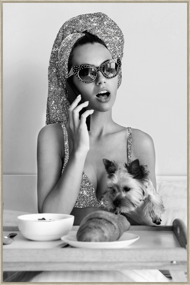 3er Set Schalen auf Tablett mit Löffeln | Messing vernickelt |